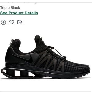 Nike shox gravity all black men’s tennis shoe. Size 8.5